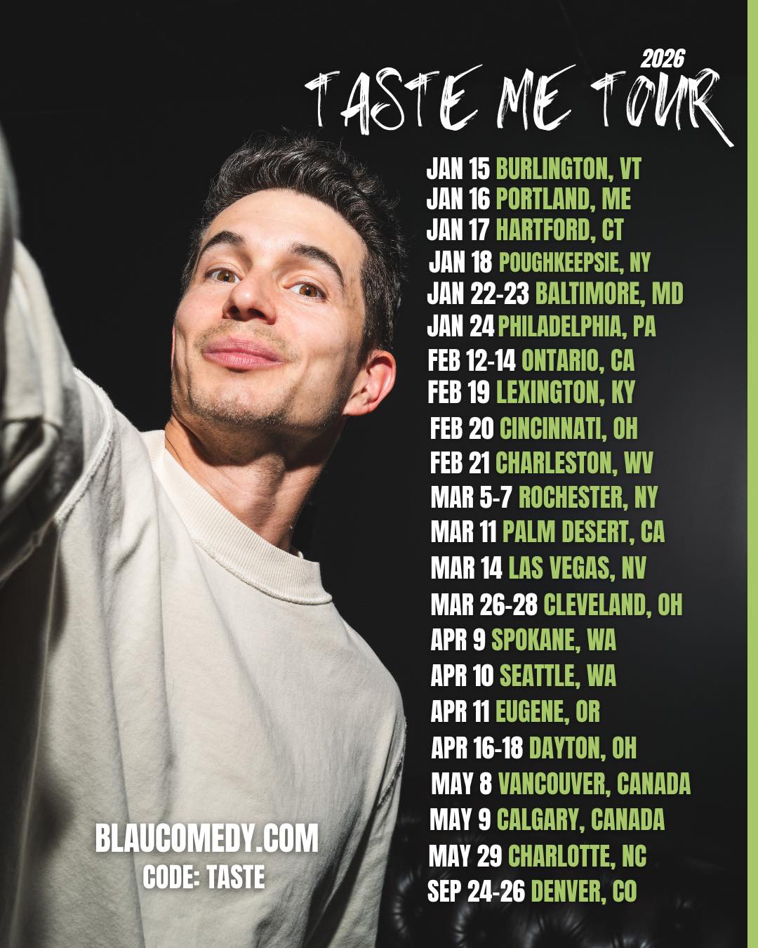 Michael Blaustein The Taste Me Tour Poster 2026